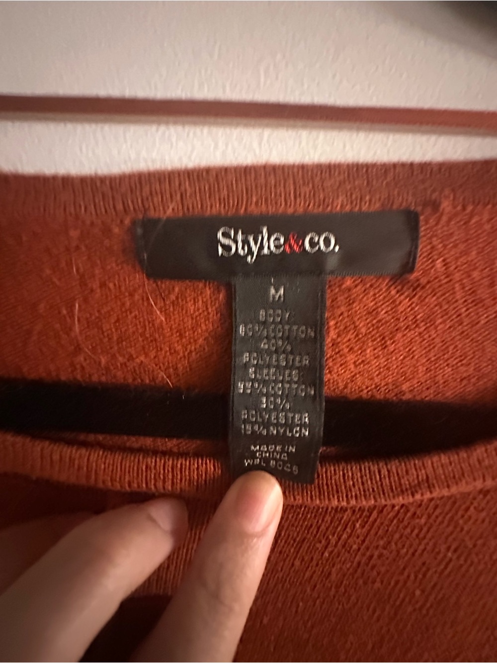 Style & Co. Rust Orange Knit Pullover View 4